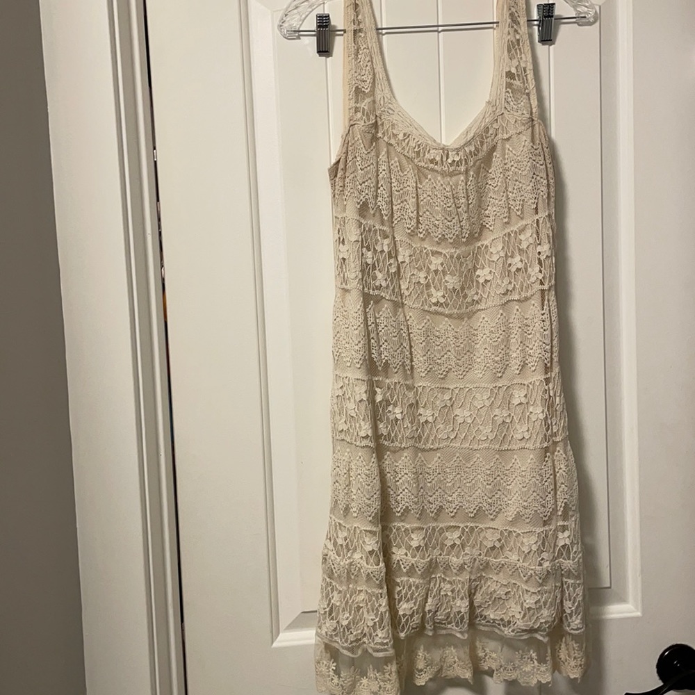 White crotchet summer dress